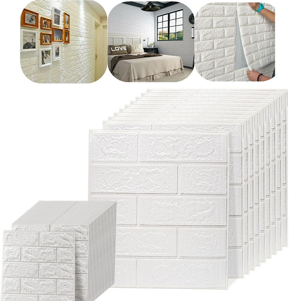 50 x 3D Nástěnné Samolepící Panely Cihlová Tapeta Pe Pěna