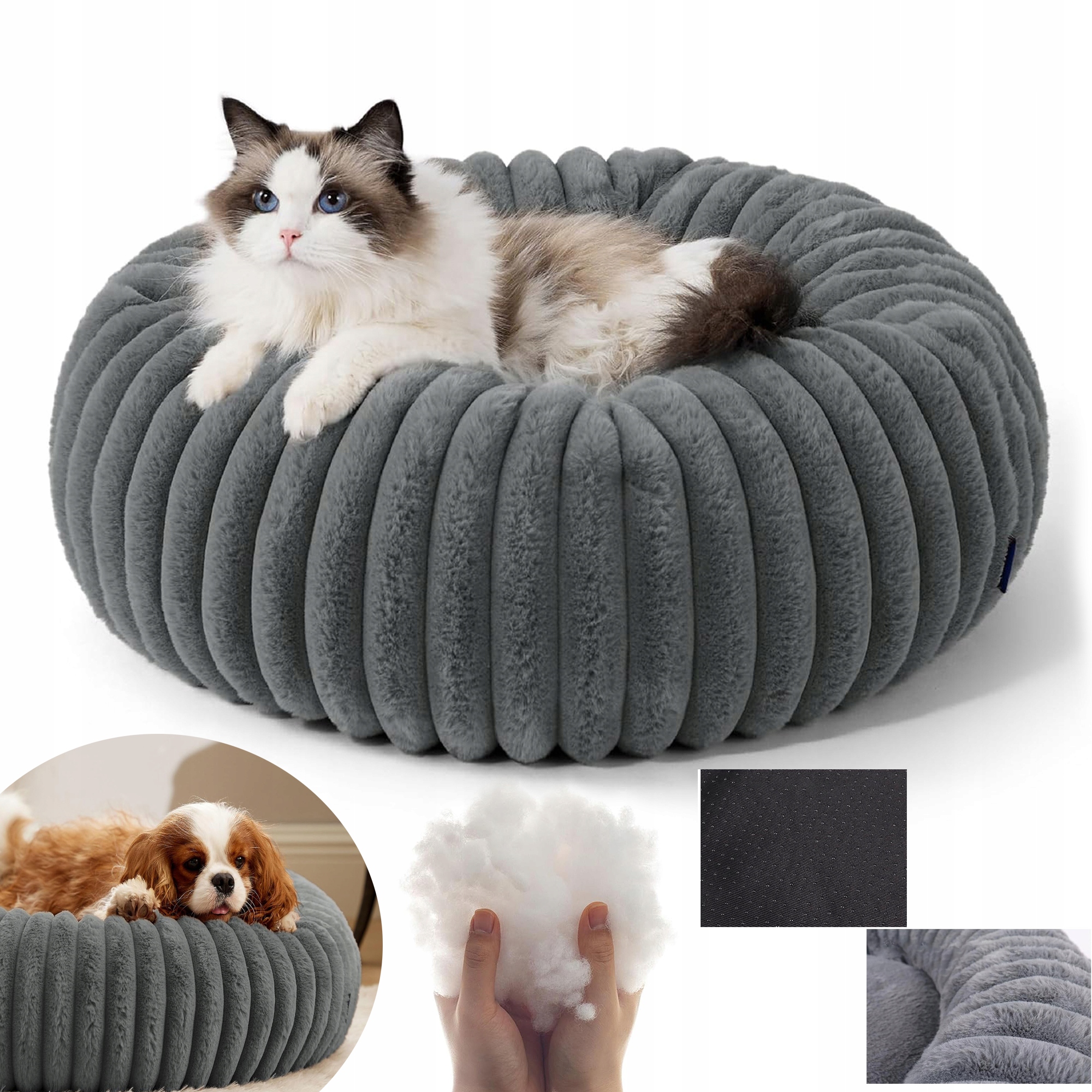 Levně Obalující Pelíšek Pro Psa A Kočku Kulaté 50 CM