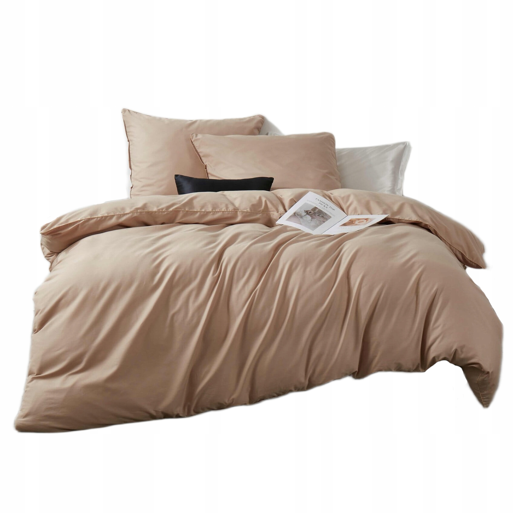 Posteľná Bielizeň bavlnená saténová Queen Premium 220x200 biela so zlatou lemovkou