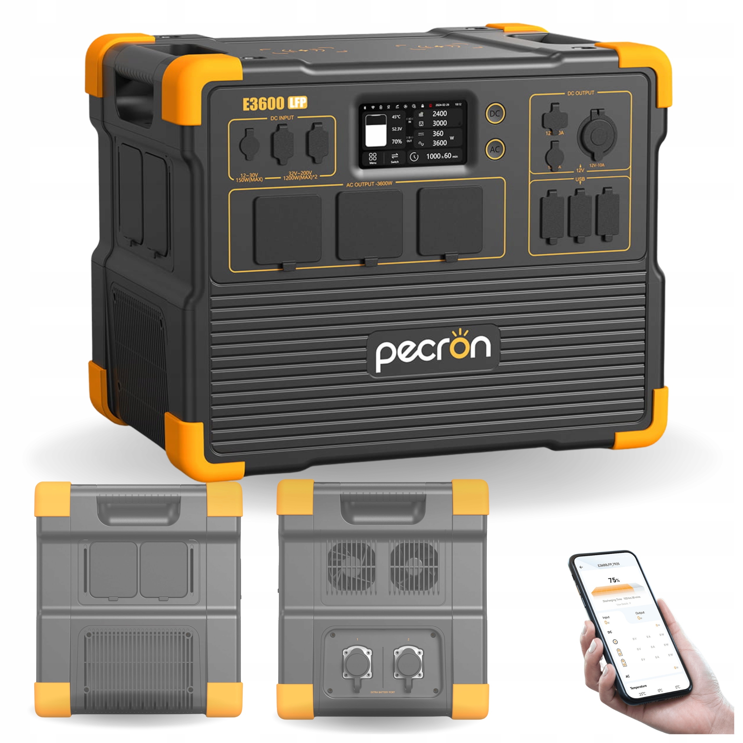 Pecron E3600LFP Přenosná napájecí stanice 3600W 3072Wh Ups