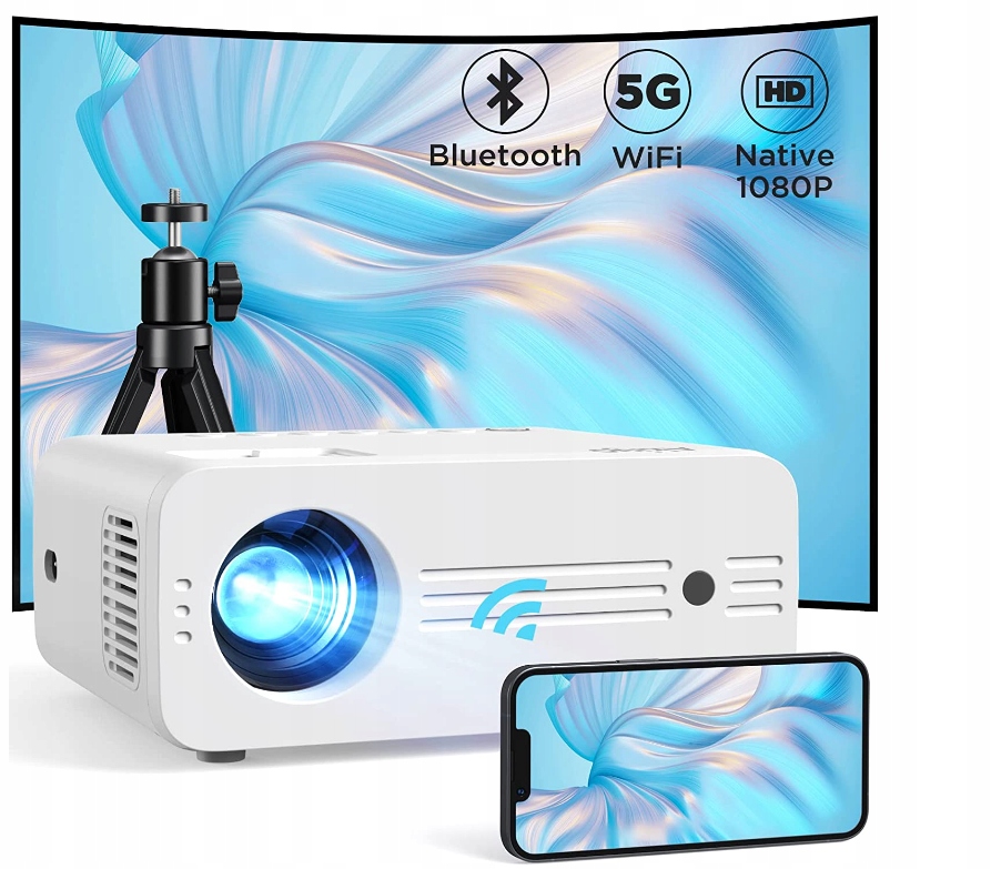 Projektor Full Hd 1080P s 2,4/5 GHz WiFi