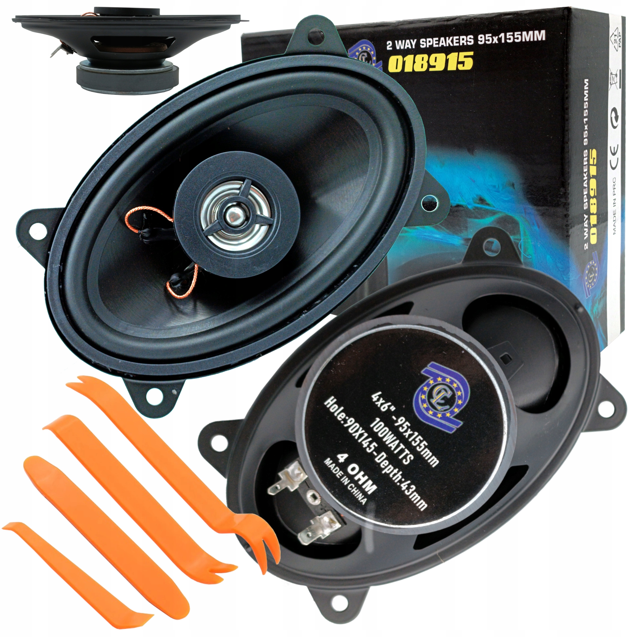 GŁOŚNIKI SAMOCHODOWE 4x6" DO SEAT CORDOBA IBIZA TOLEDO VARIO + ŚCIĄGACZE