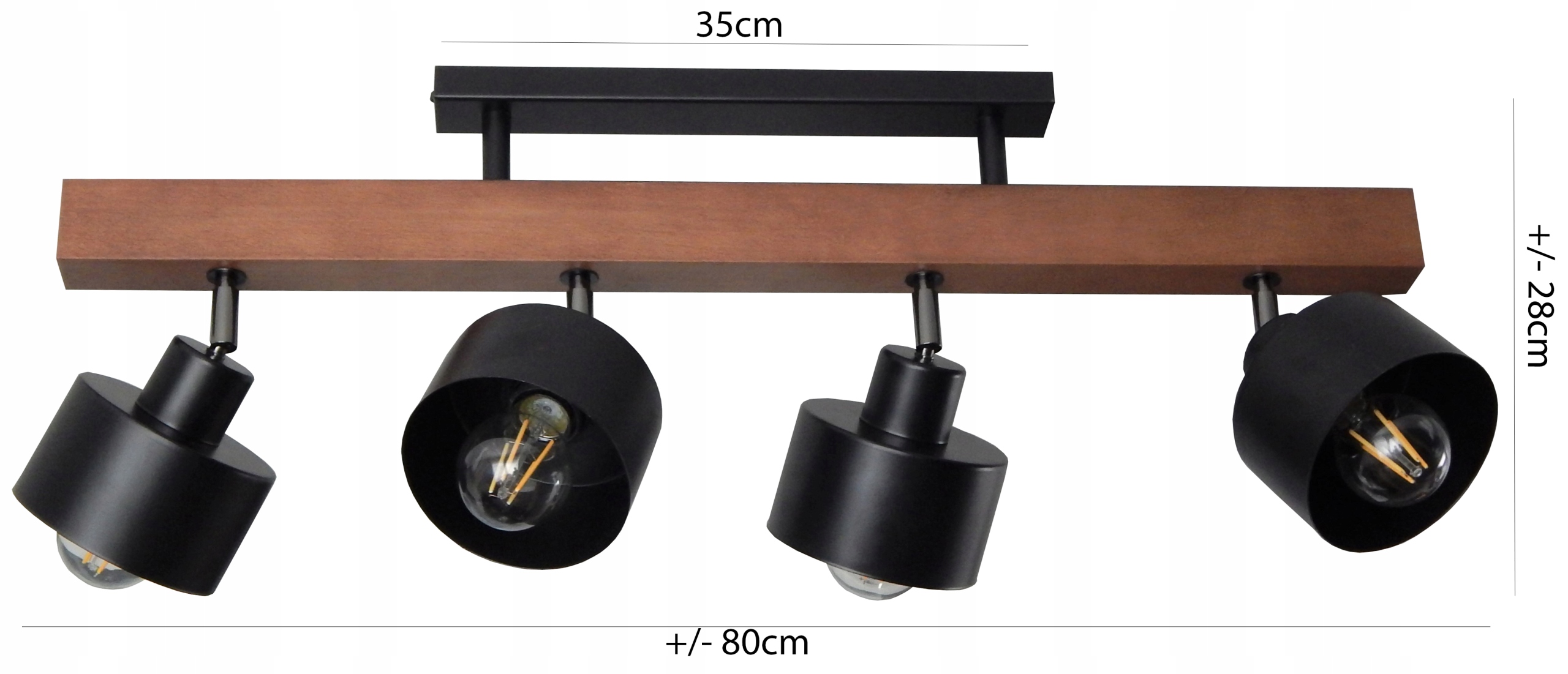 ŻYRANDOL LAMPA PLAFON SUFITOWY LED E27 DREWNO NOWOCZESNY SALON SYPIALNIA Marka Adex