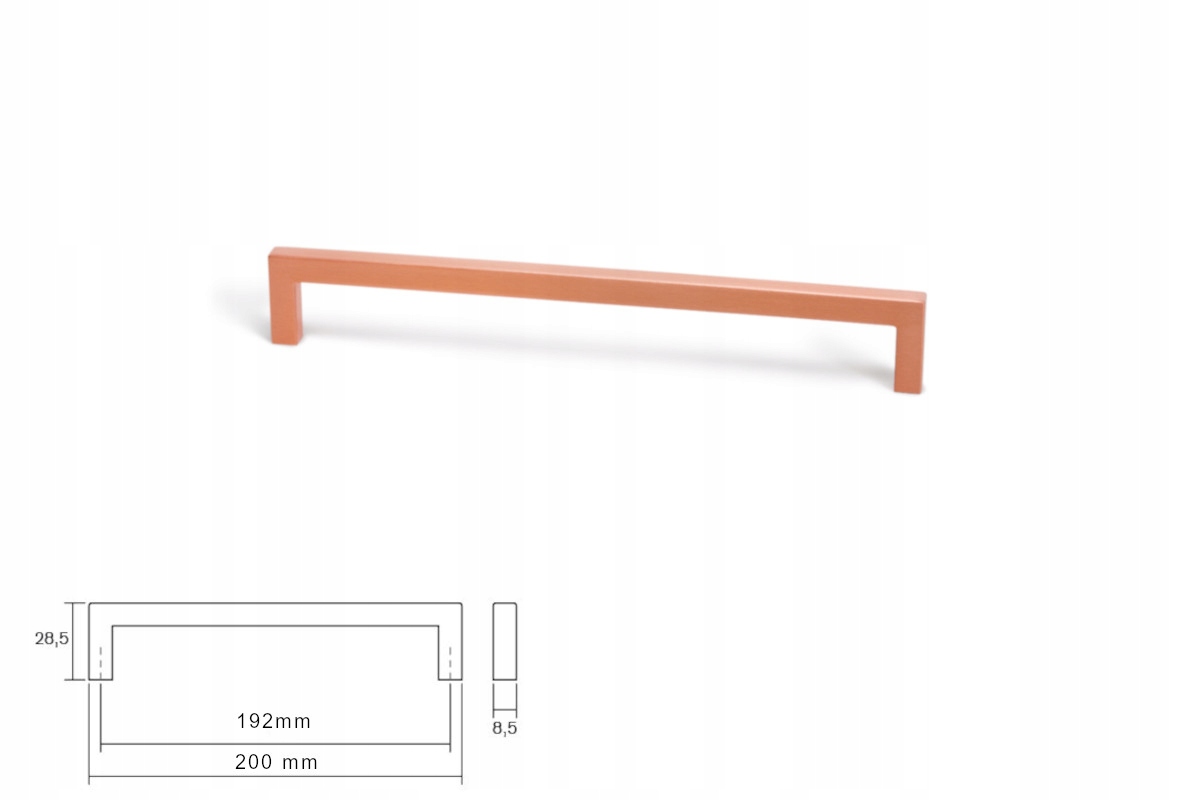 

Uchwyt meblowy Viefe 0056 U 192mm miedziany