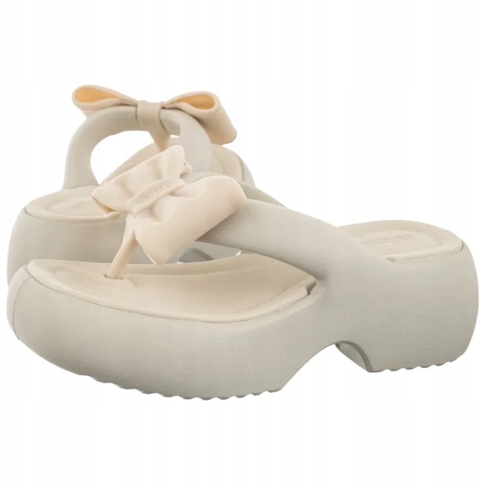 Dámské boty Japonky Melissa Free Fuzzy Platform Bo 37622 Beige Béžová