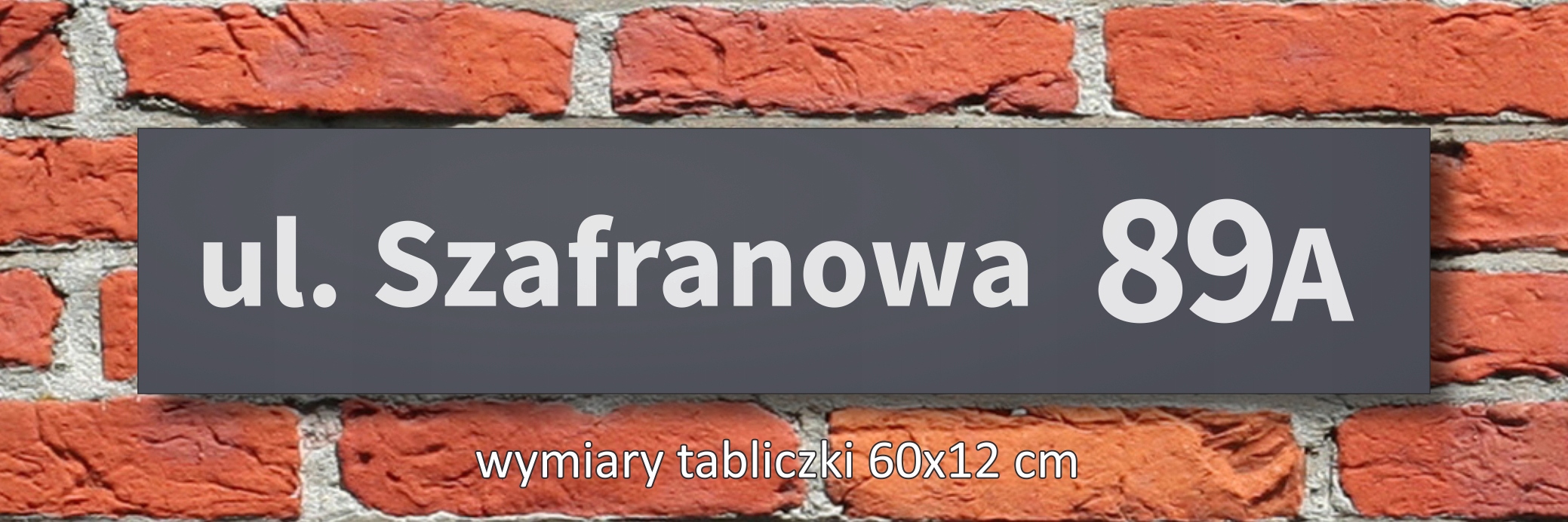 Numer domu tabliczka adresowa ALUMINIUM-ANTRACYT 5 Szerokość produktu 60 cm