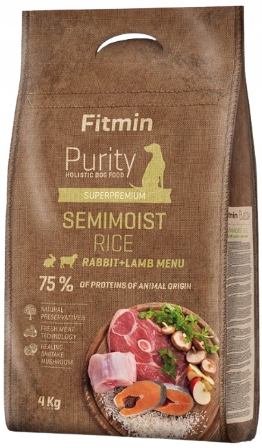 Levně Fitmin Dog Purity Semimoist Rabbit&Lamb suché krmivo pro psy 4 kg