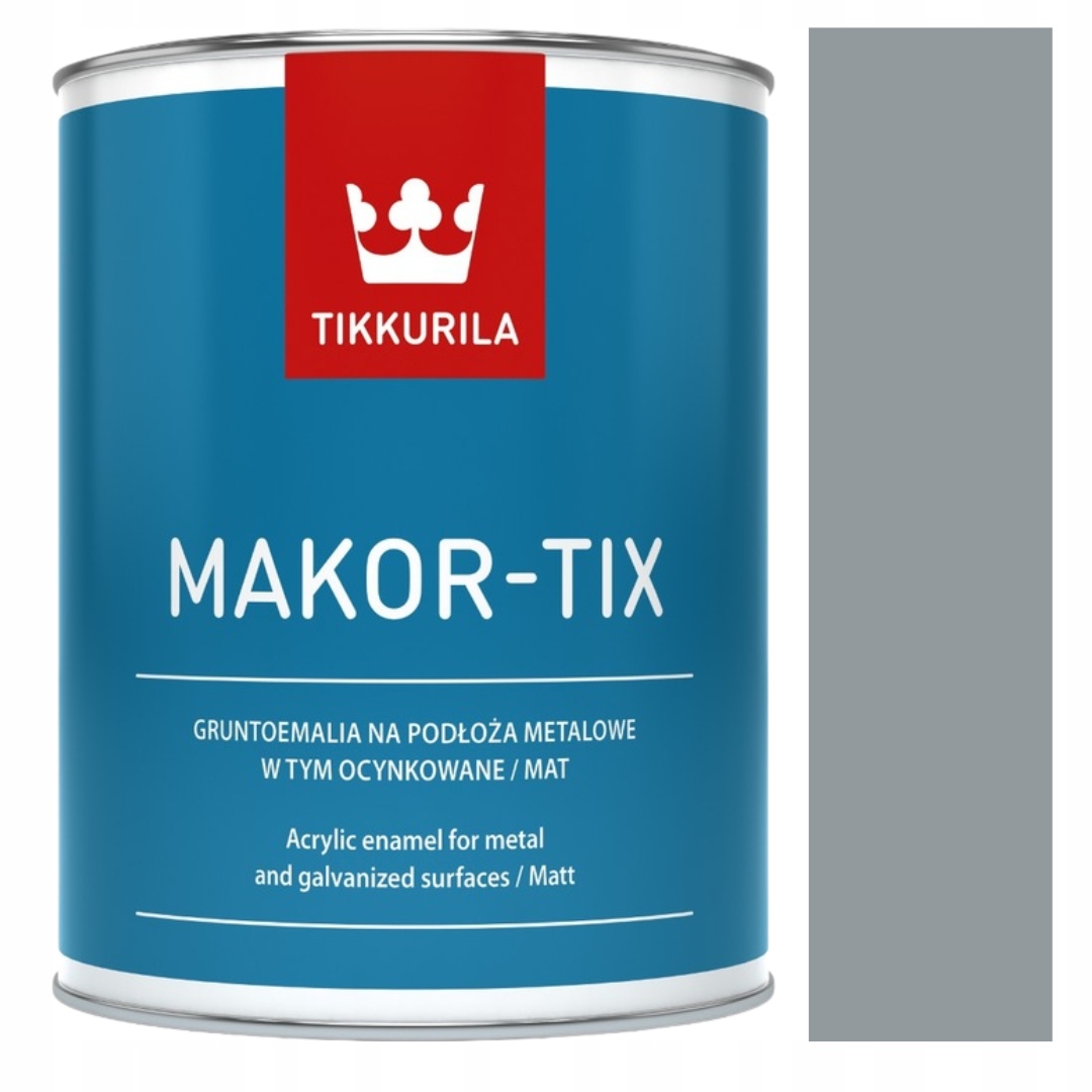 Makor-tix Tikkurila Farba Na Strechu 10 L Šedá Metalická
