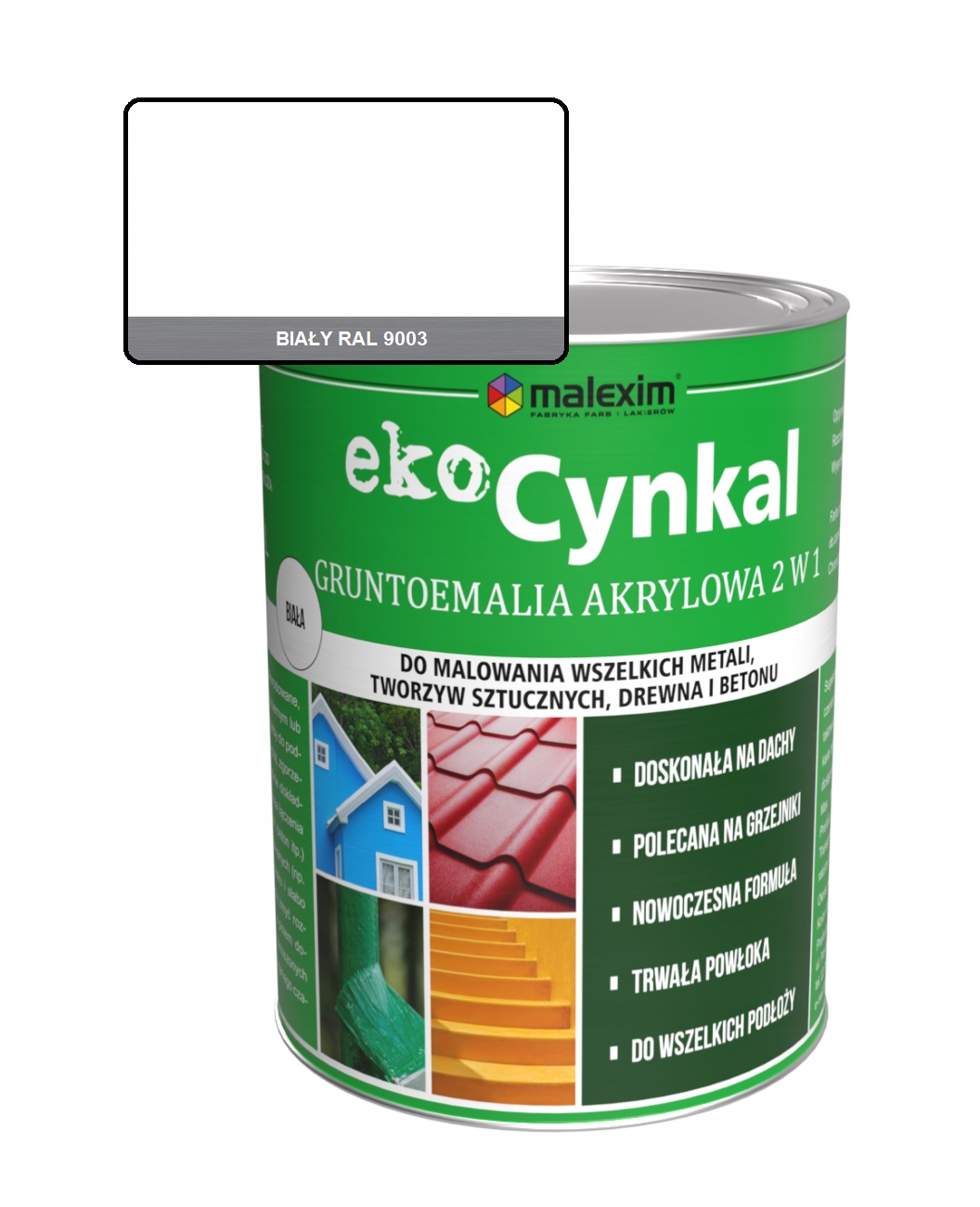Univerzální Barva 2 v 1 Ekocynkal 10L Ral 9003