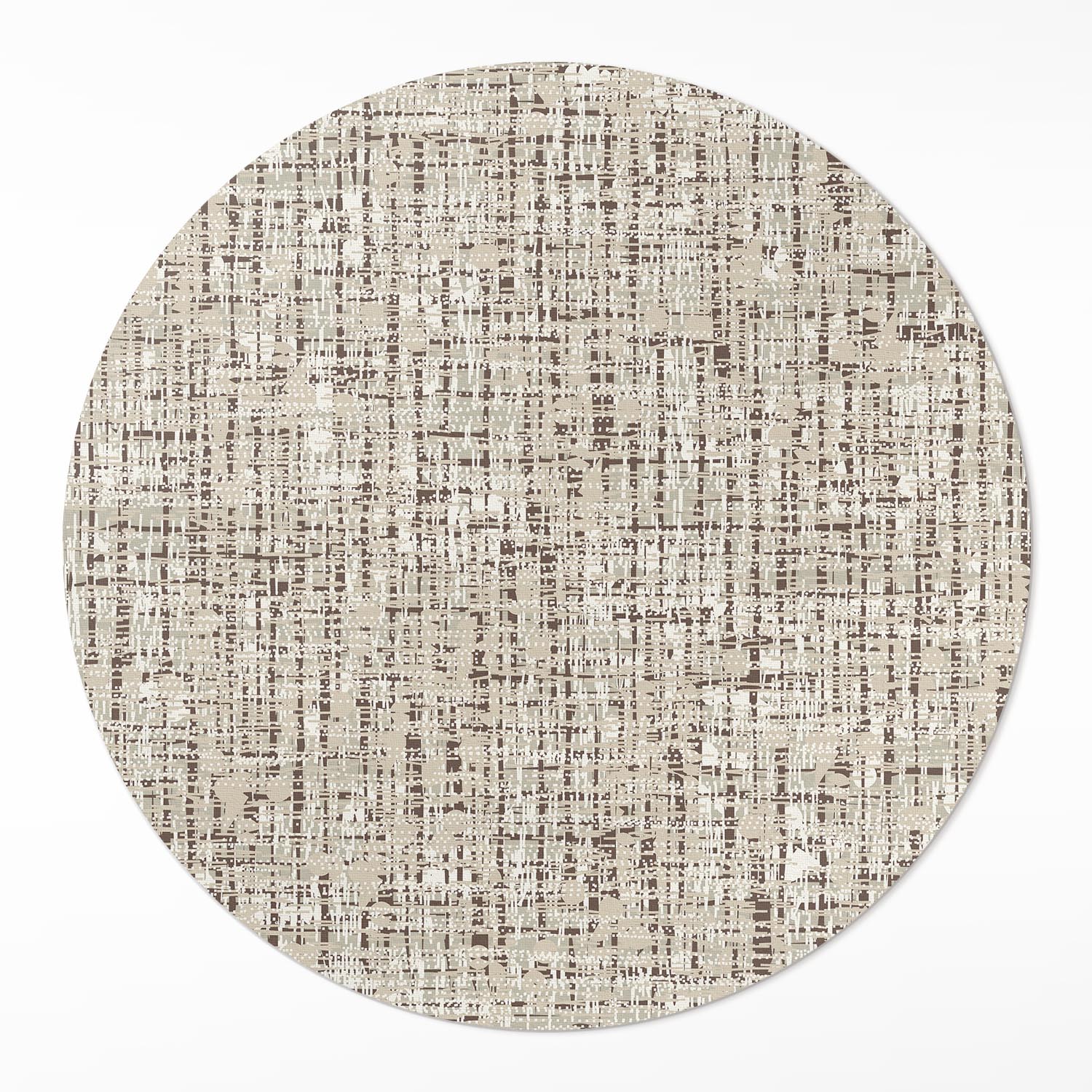 Kulatý Koberec Vnitřní dekorativní imitace tkaniny ve stylu boho ⌀ 60 cm