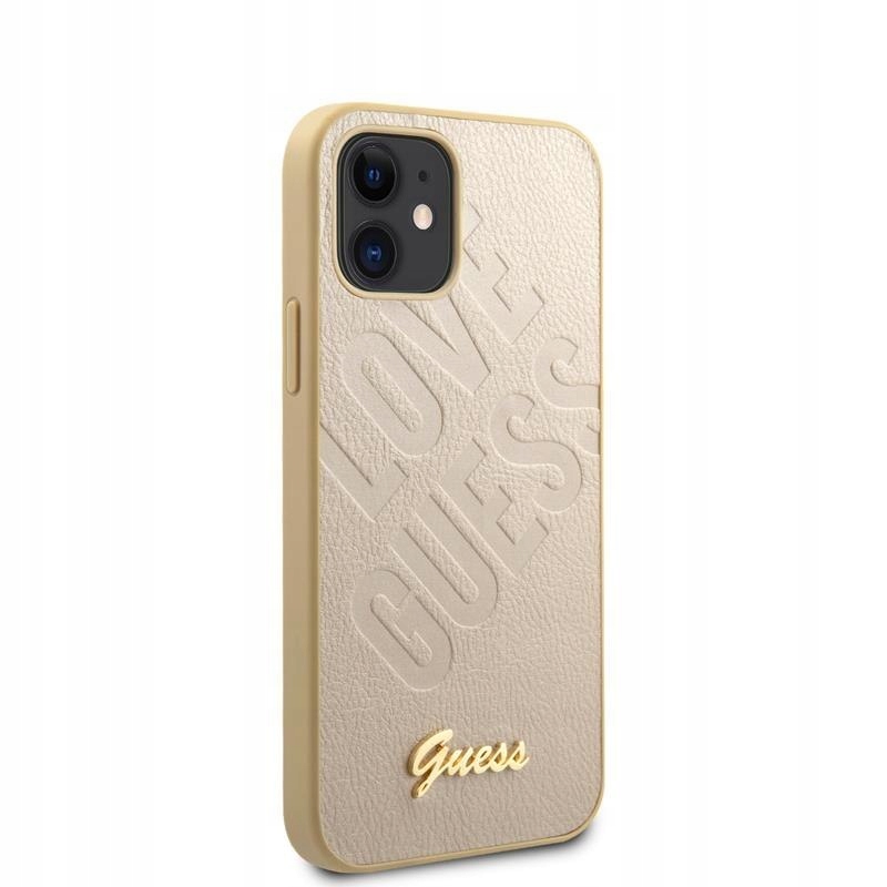 Pouzdro Zadní Kryt Guess pro Apple iPhone 12 mini, zlaté
