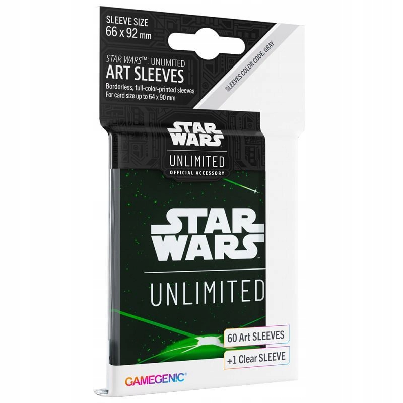 Protektory Gamegenic CCG Star Wars Unlimited Card Back Green 60 szt.