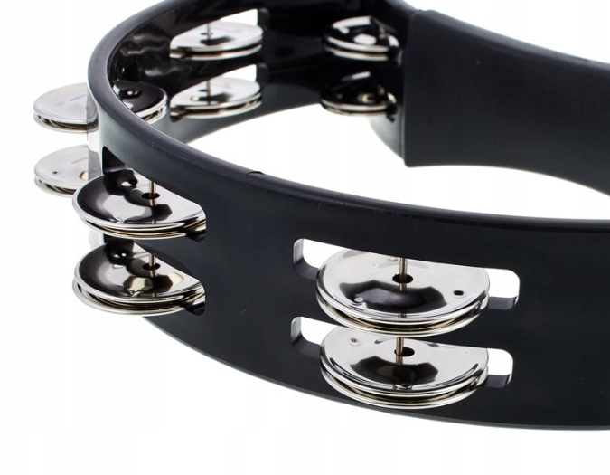 Tamburyn dwurzędowy podwójny 16 par dzwonków Millenium HT200 Czarny Kolor czarny