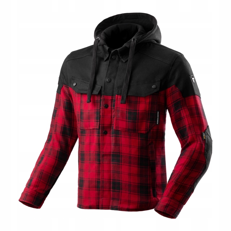 Pánska košeľa s kapucňou Rebelhorn Shifter Black/red motocyklová Darčeky