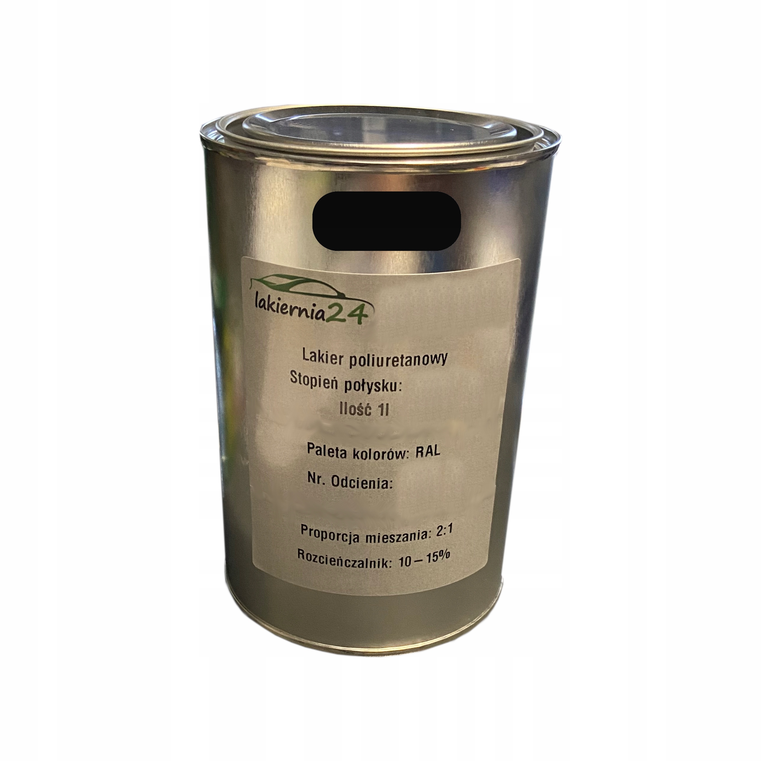 Farba Poliuretanowa przemysłowa lakier poliuretanowy 1l połysk Ral 9005 2:1