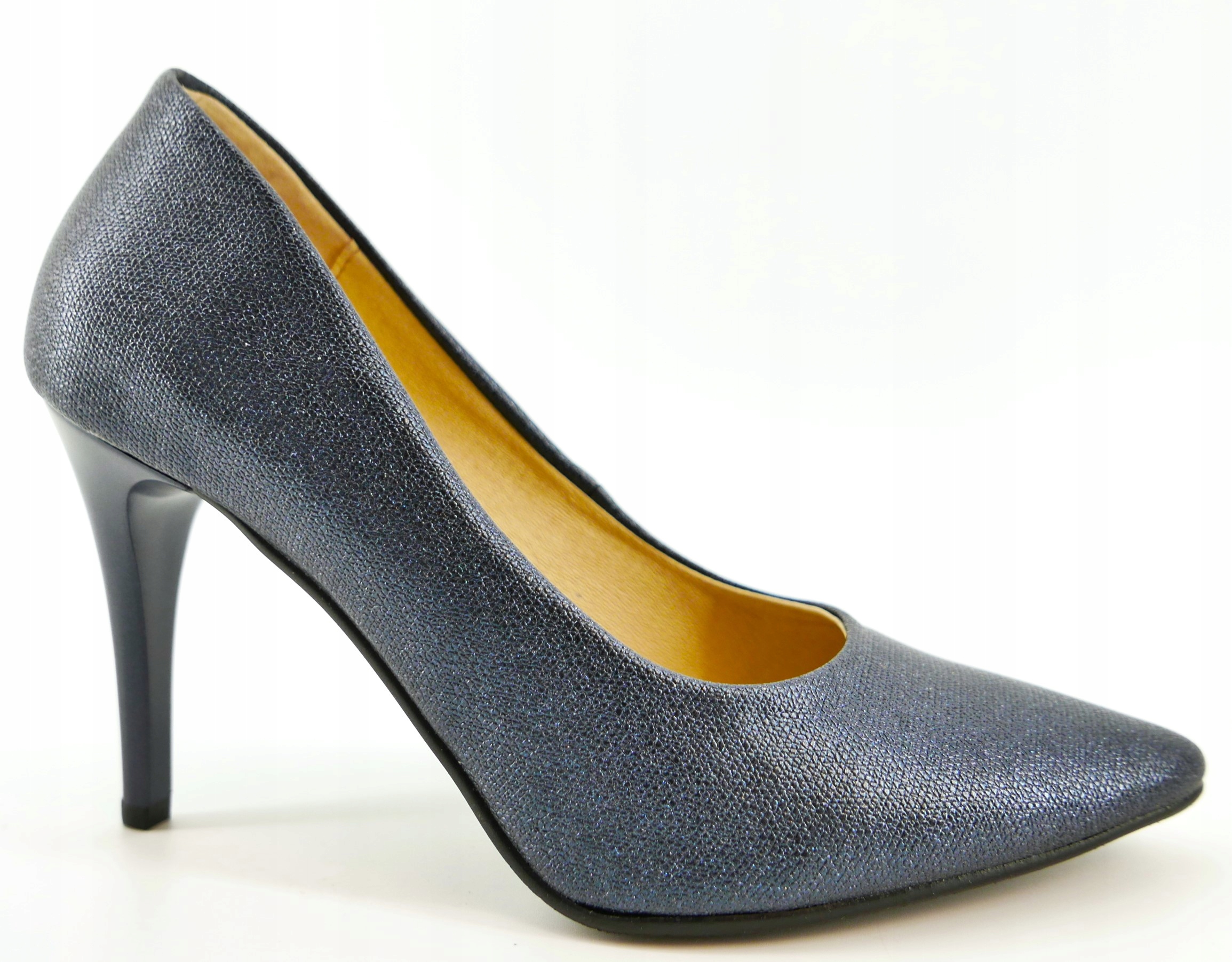 Dámská tmavě modrá tmavomodrá obuv na vysokém podpatku Skorpio , Polské , R40