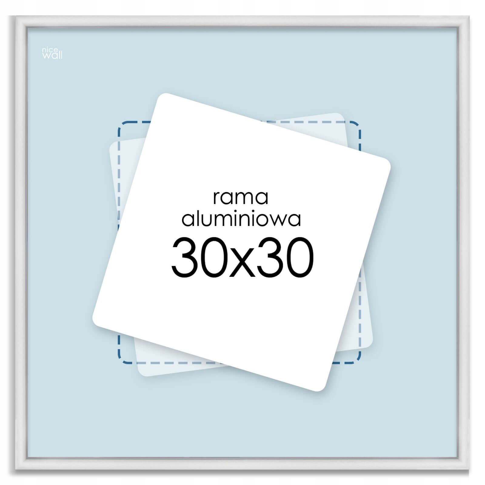 

Srebrna ramka na zdjęcia 30x30 cm Rama aluminiowa