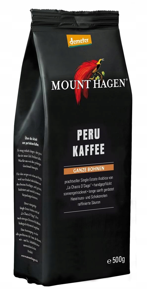 Káva Zrnková Arabica 100 % Peru Demeter Bio 500 g Mount Hagen