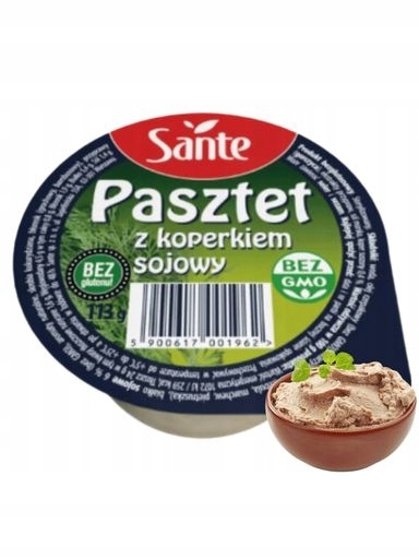 Levně 12 x Sójová paštika S Koprem Bez Lepku Sante 113 G Výrazná chuť