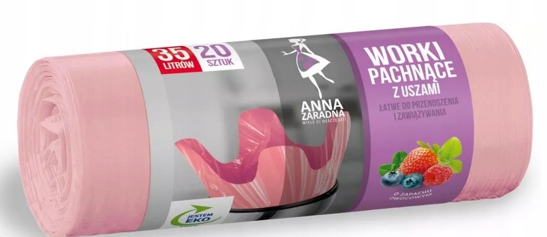 

Worki na śmieci 35L/20sztuk różowe zapach owocow