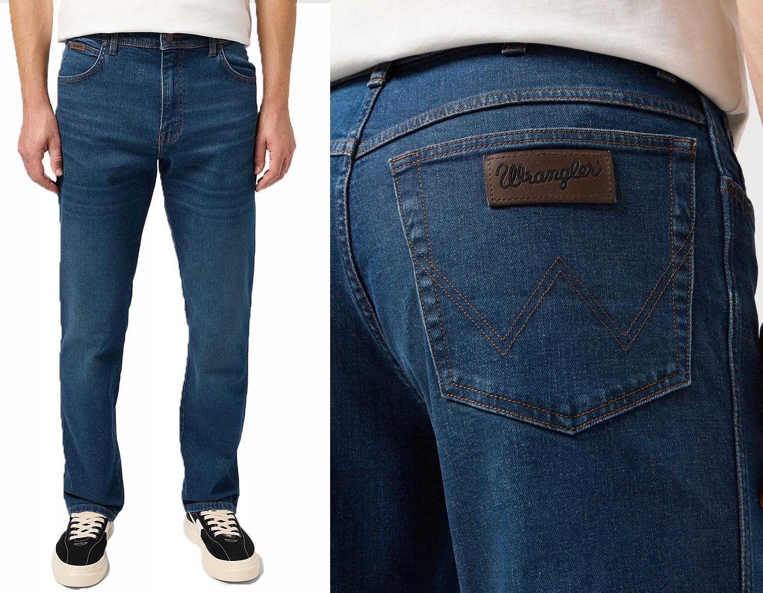 Wrangler Texas pánské rovné džíny Spruce indigo W34 L32