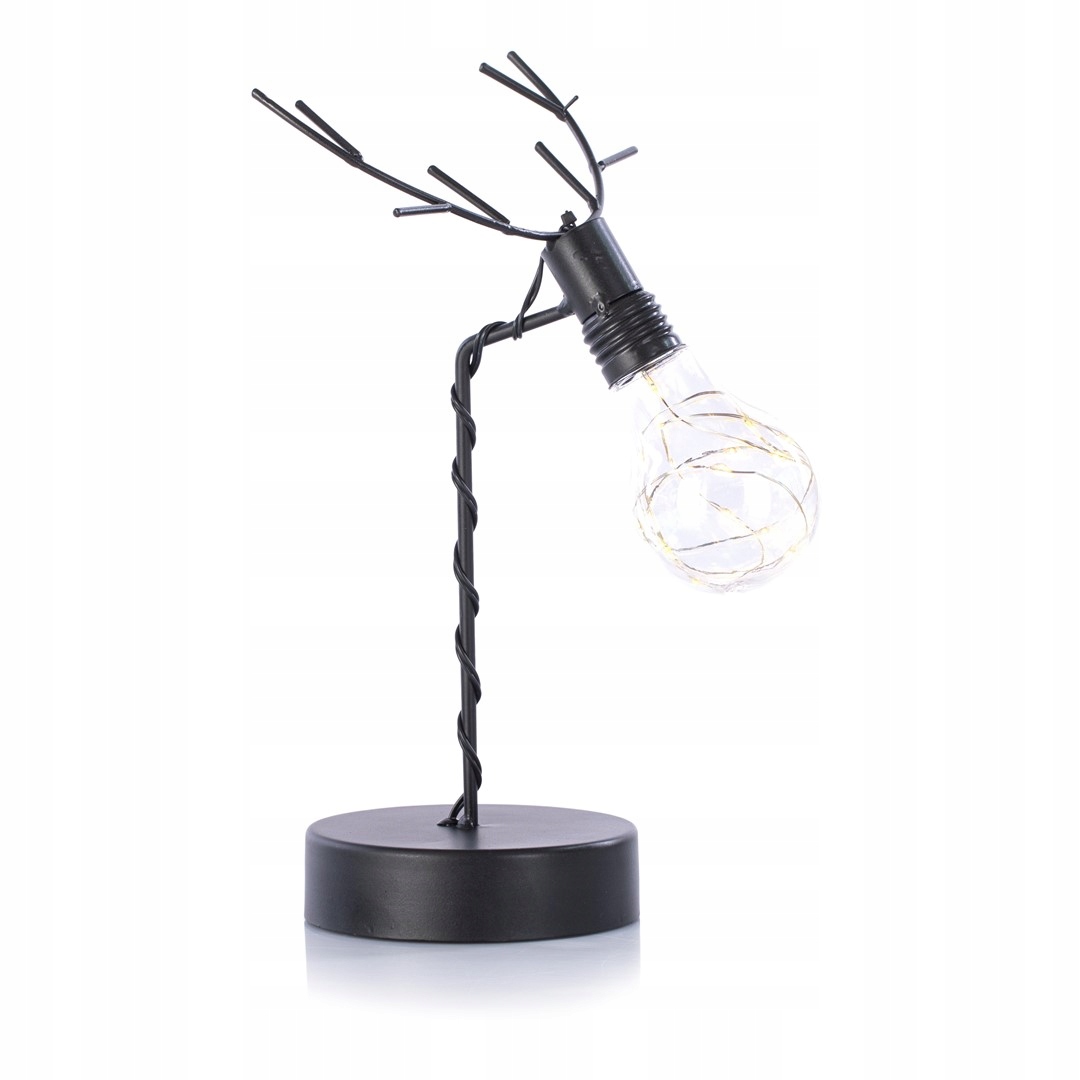 Lampka ozdoba LED Renifer czarny lampion Marka DecoKing