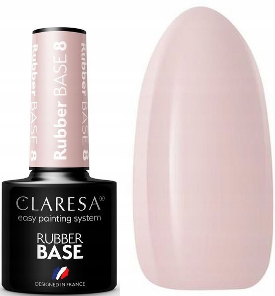 CLARESA RUBBER BASE BAZA KAUCZUKOWA 8 ŚREDNI BEŻ 5G