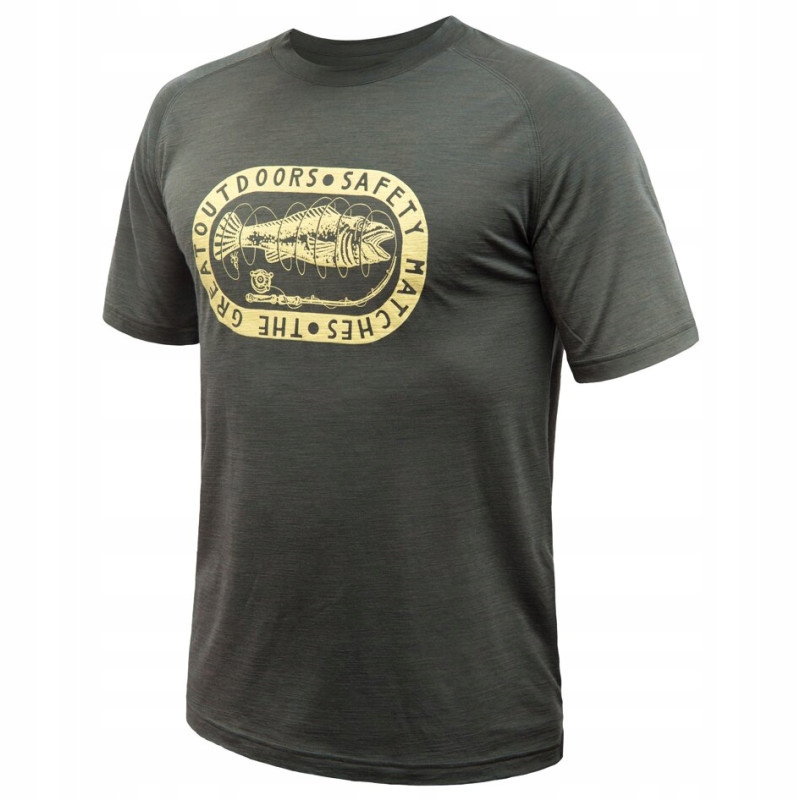 Sensor Triko Merino Air Outdoors pánské krátký olive green 2XL