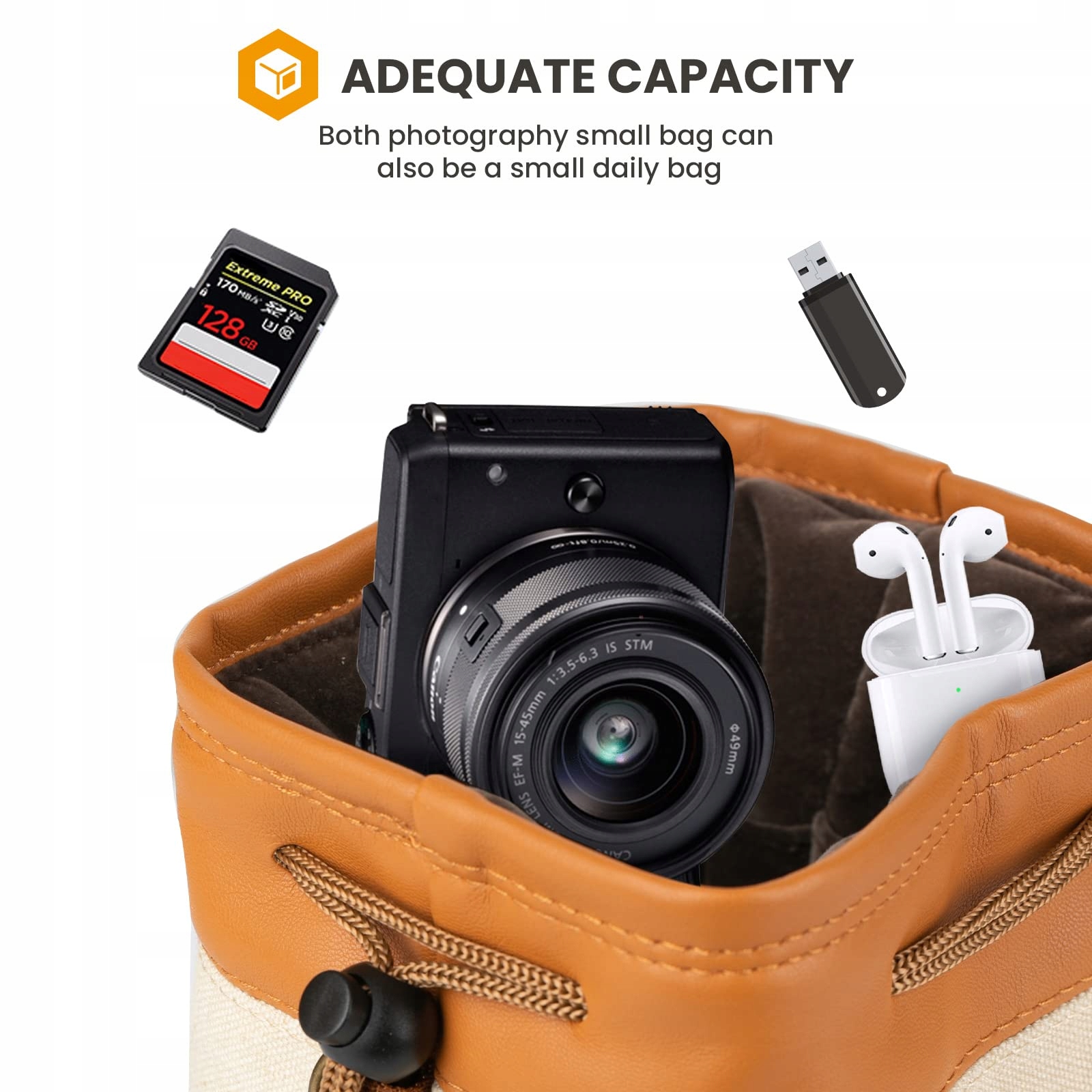 TARION Torba Na Obiektyw Z Paskiem Ochronna Torba Na Obiektywy DSLR — miniatura 3