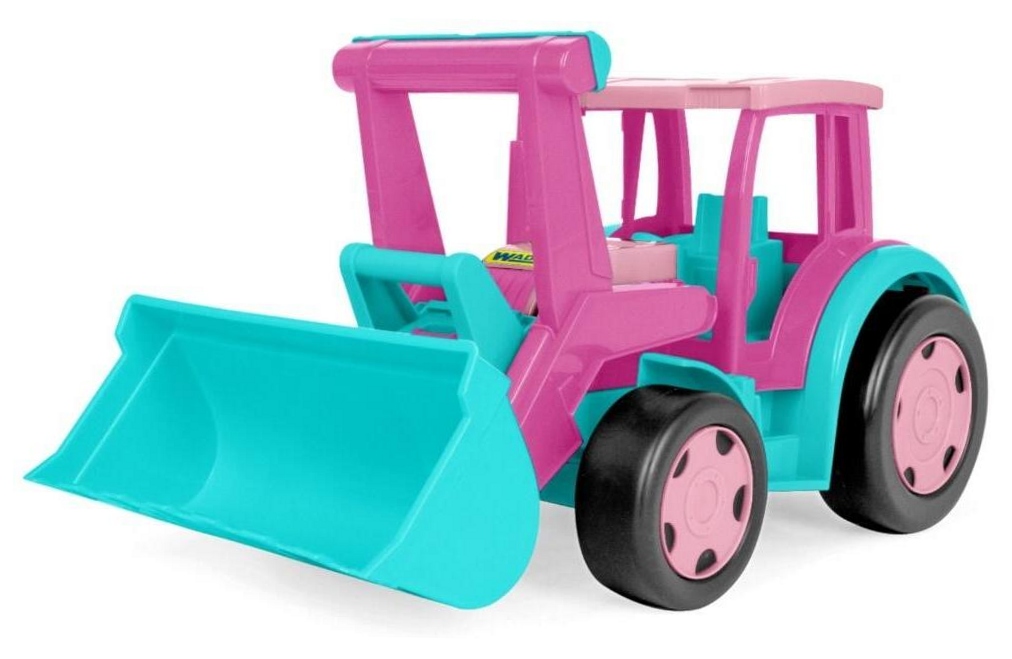Gigant traktor ładowarka różowy