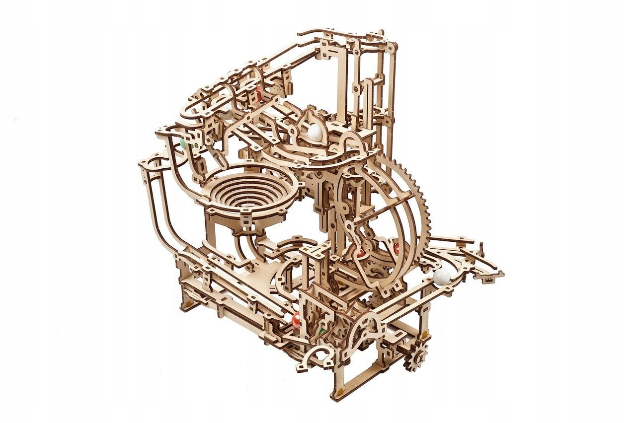 Marble Run Wciągnik Stopniowy TOR KULKOWY DREWNIANY UGEARS PUZZLE 3D