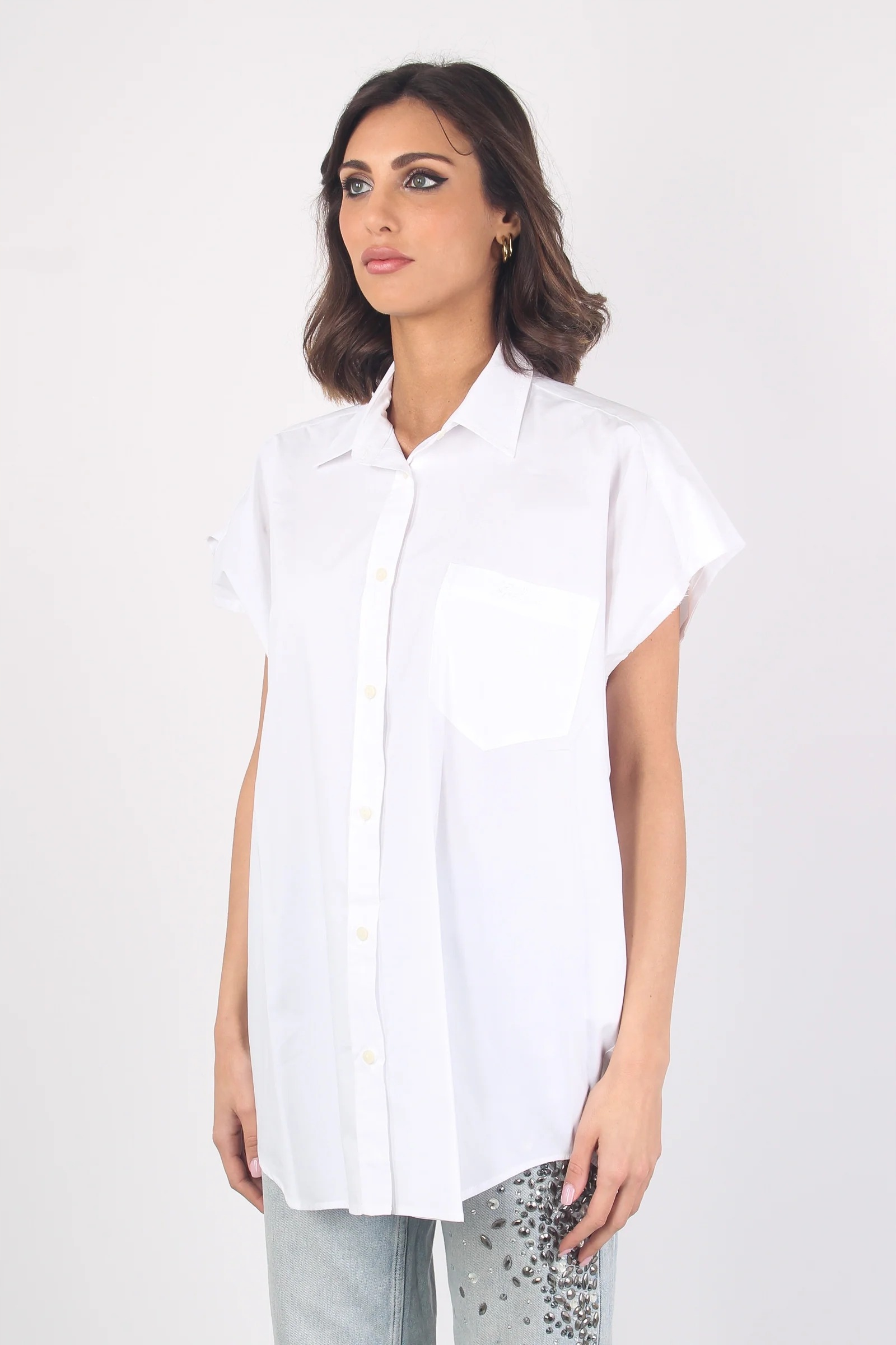 Gaelle Paris Bílá Oversize Košile (L)