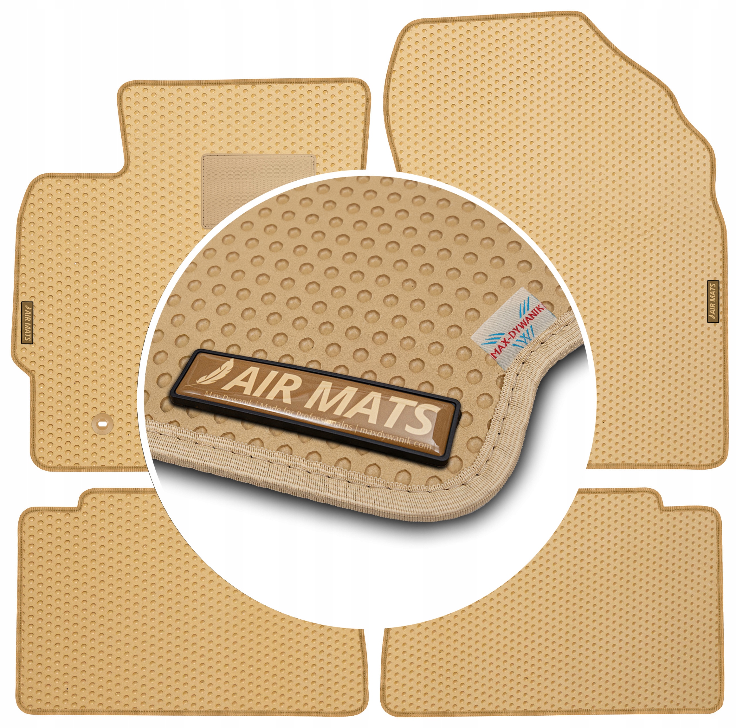 Toyota Auris II 2012-2019 Béžové gumové koberce Eva Air Mats
