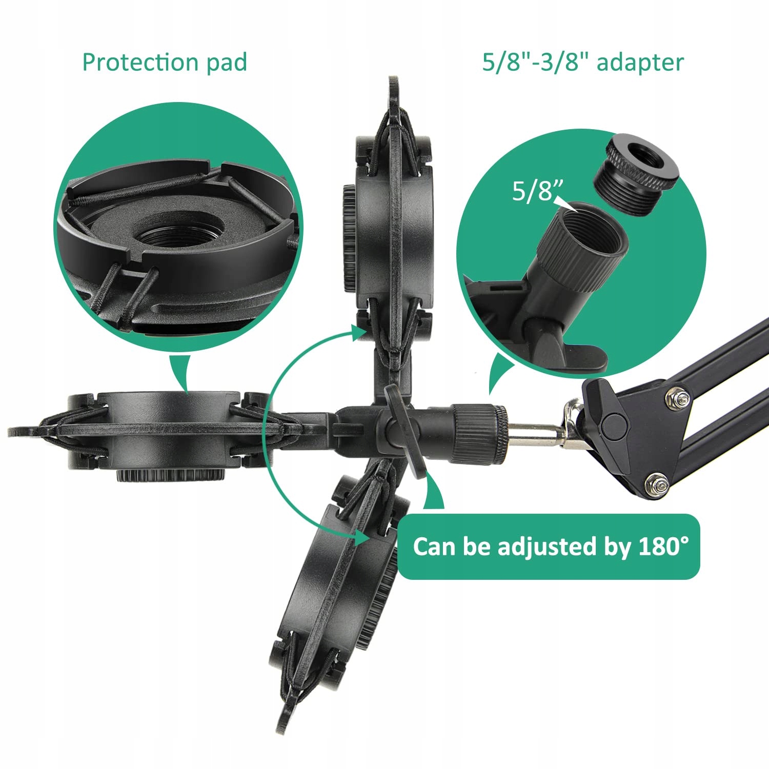 Rigych Seiren V2 Pro Mikrofon Ramię Pop Filtr Uchwyt Biurkowy Stojak — miniatura 4