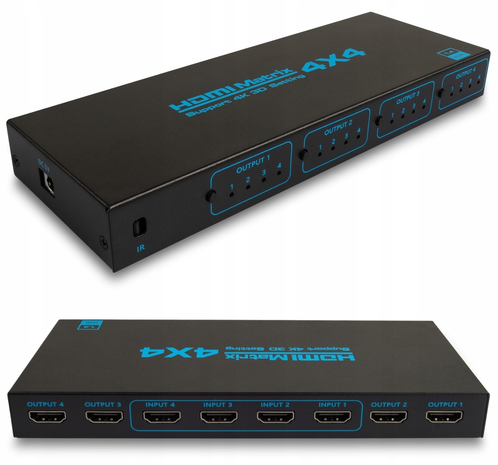 Matrix Hdmi 4x4 Switch Rozdělovač Hdcp Pilot Full Hd