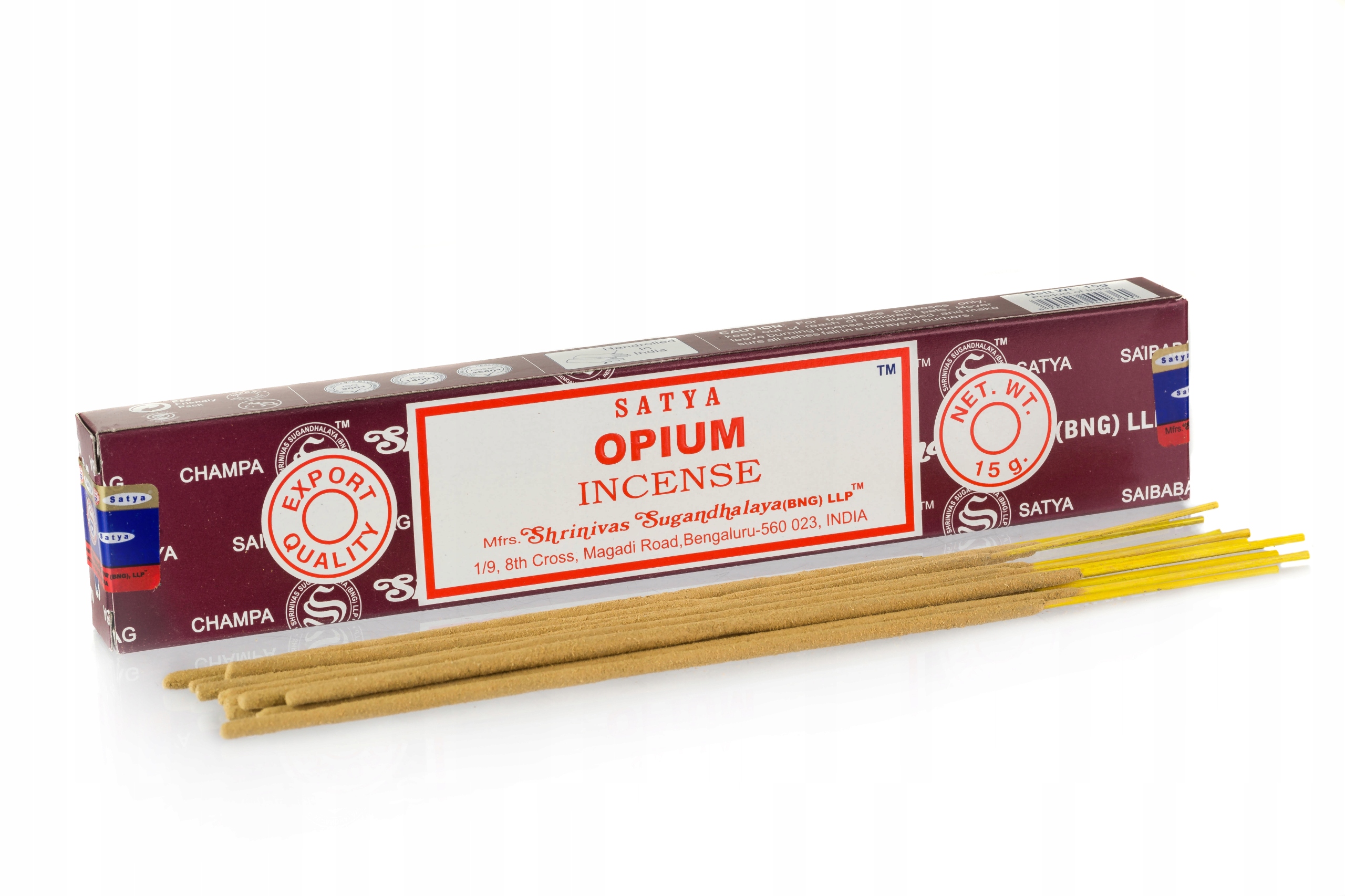 NAG CHAMPA kadzidełka PYŁKOWE SATYA 15g Opium EAN (GTIN) 8904245400361