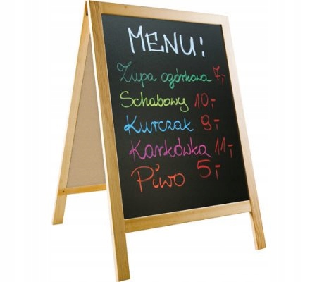

Potykacz Reklamowy Stojak 120x60cm Tablica Kredowa