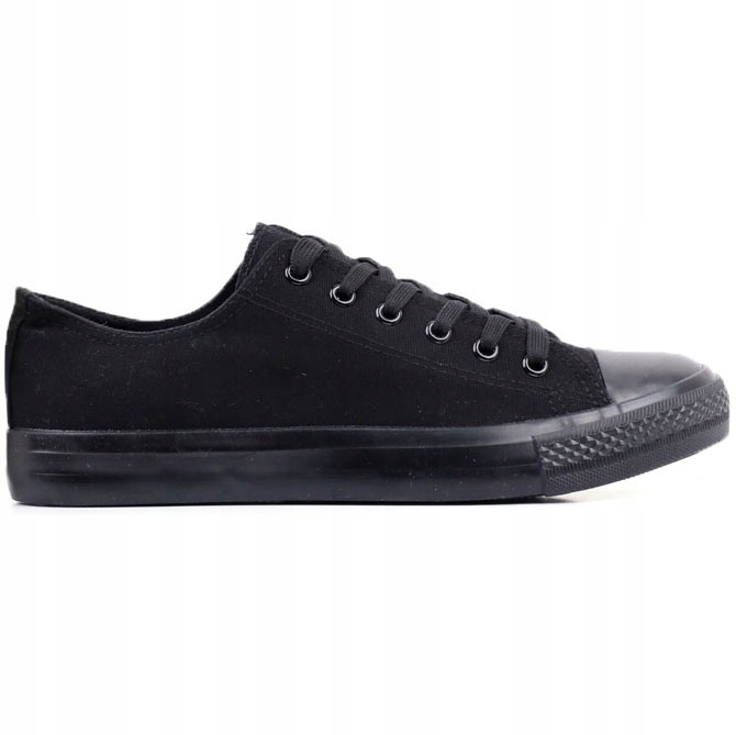 

Trampki męskie niskie czarne tenisówki sznurowane