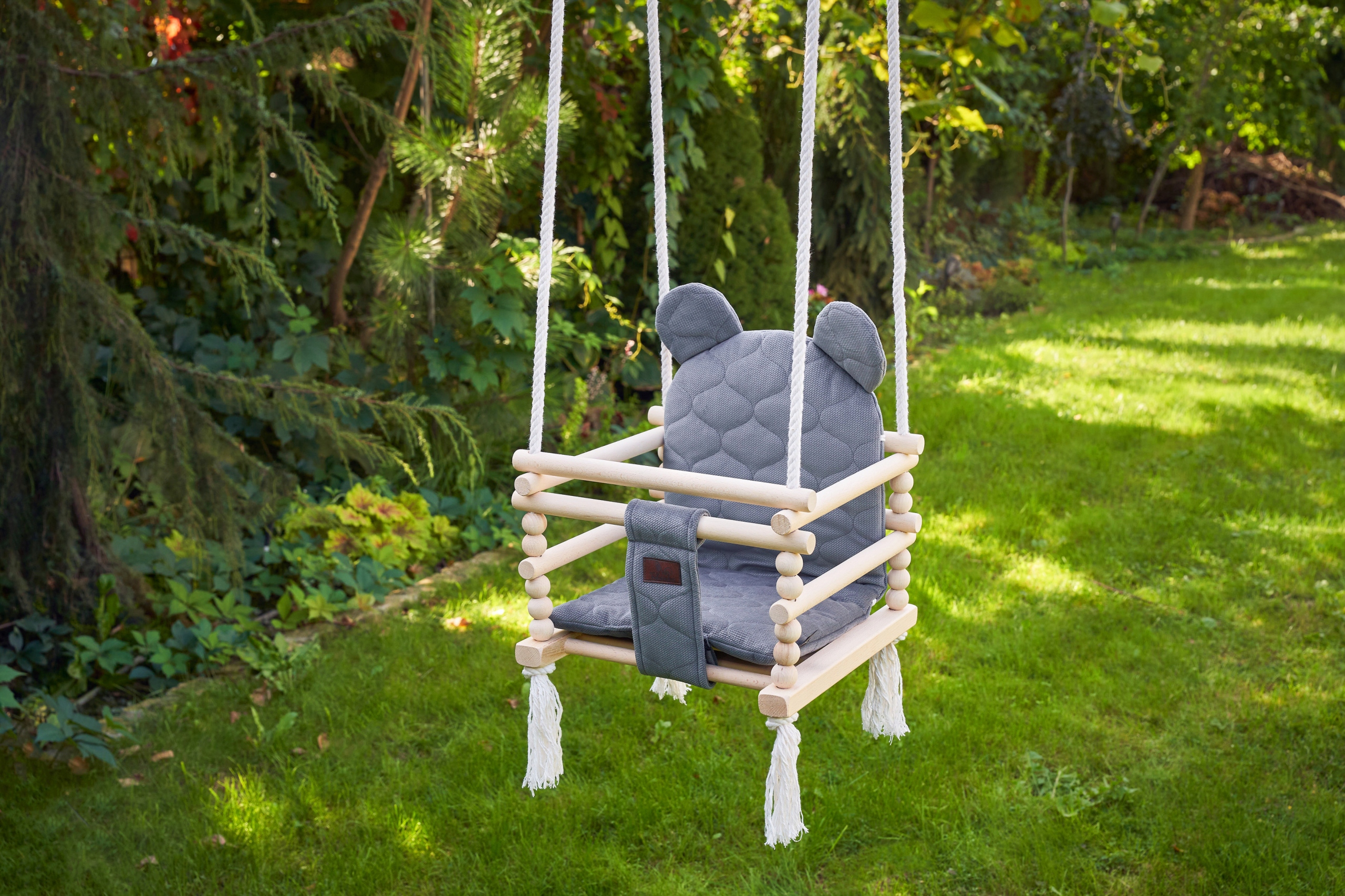 Huśtawka Dla Dzieci Do Pokoju MIŚ 3w1 - Grafitowy 170cm PREZENT NA MIKOŁAJA Wiek dziecka 9 m +