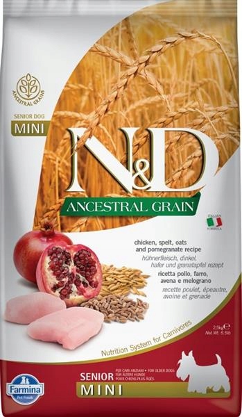 N&d Lg Dog Senior Mini Chicken & Pomegranate 2,5kg