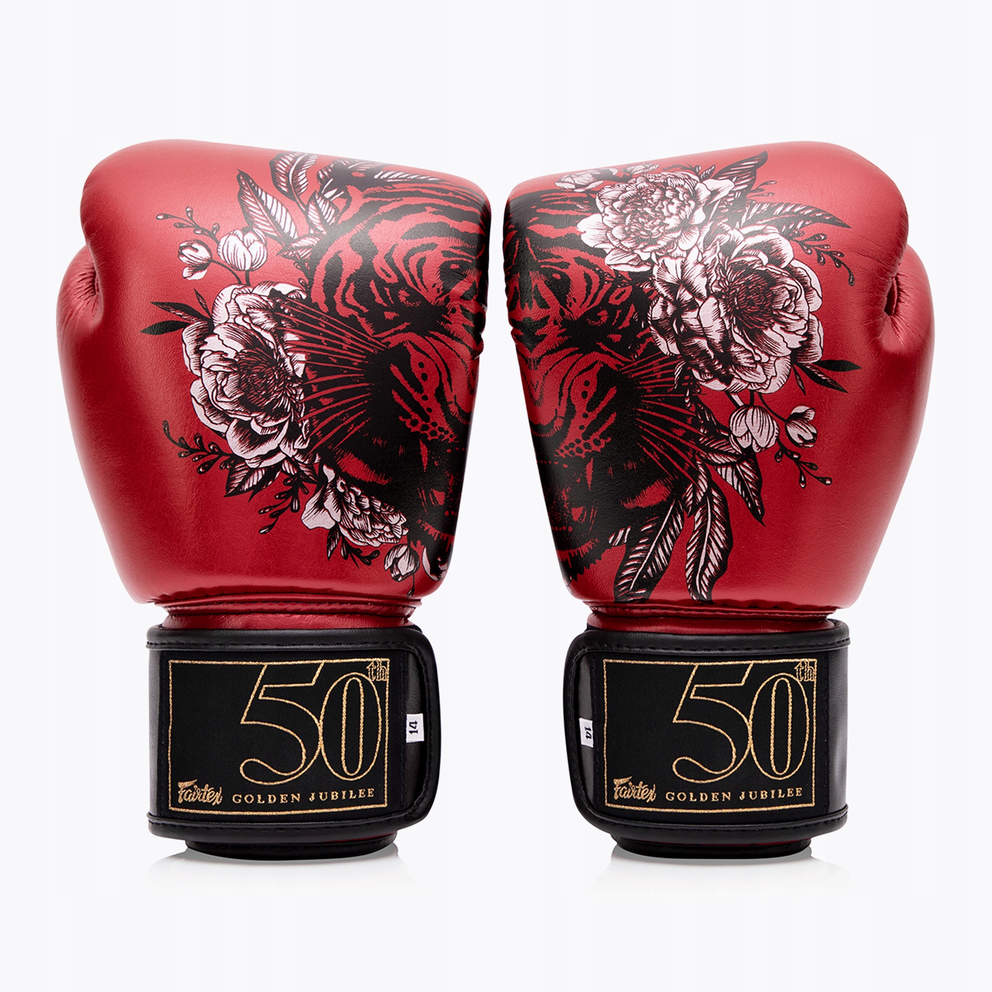Boxerské rukavice Fairtex Golden Jubilee červené 12 oz