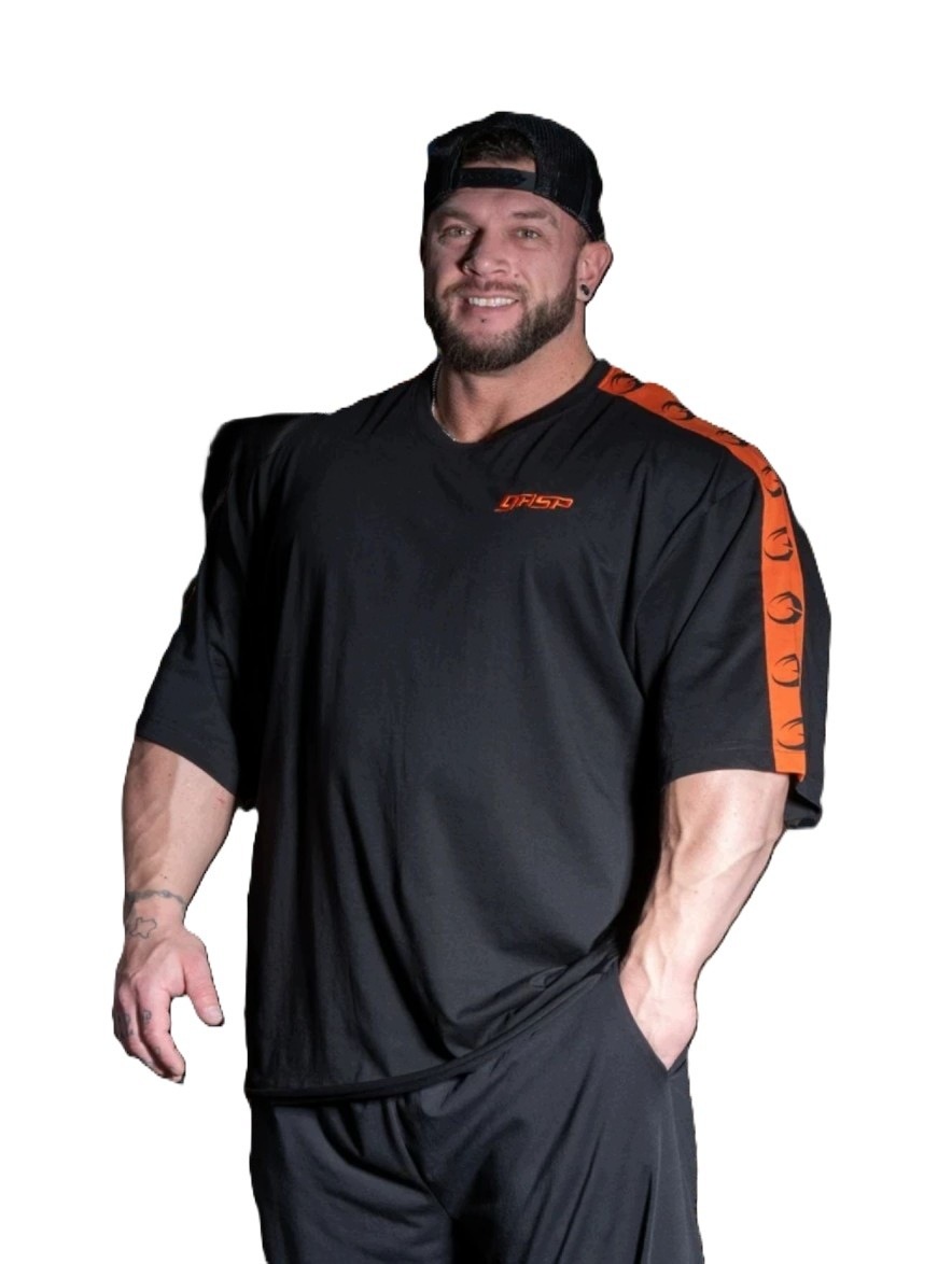 Koszulka treningowa sportowa na siłownie oversize luźna Gasp czarna XL