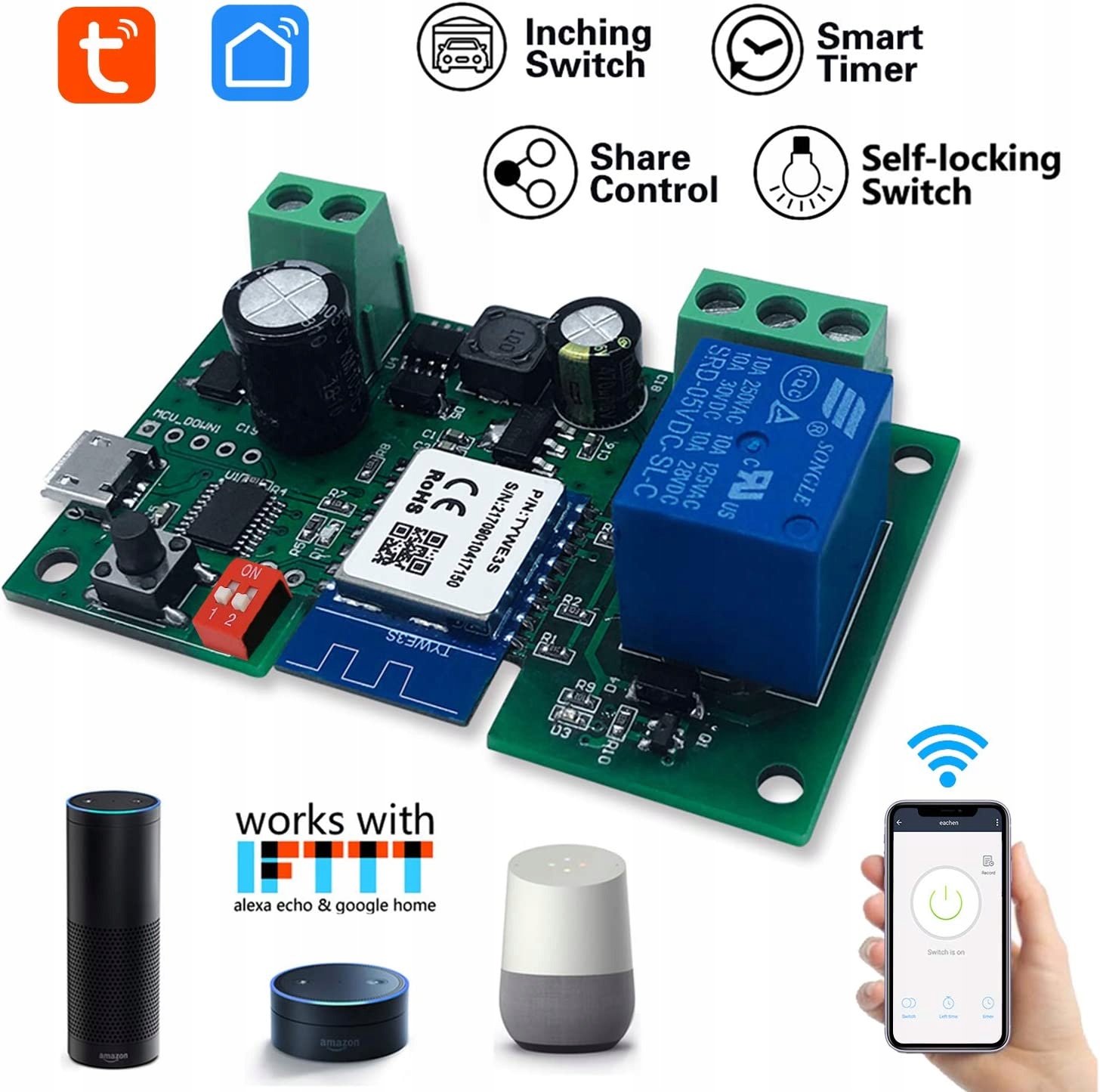 Moduł NEWGOAL TYWE3S Sterownik Tuya WIFI Brama Napęd Kod producenta TYWE3S