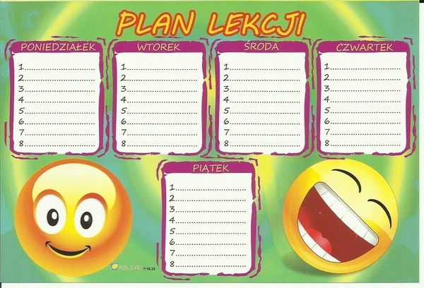 plan lekcji 25szt mix samoprzylepny — 4