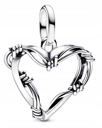 Charms Medailon Pandora Drátěné Srdce 793449C00 Stříbrná