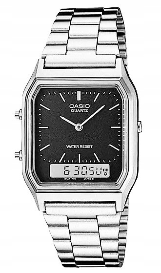 Pánské Hodinky Casio Stříbrné Elegantní AQ-230A-1DMQ Krabička