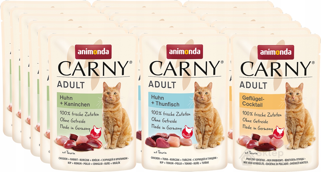 Animonda Carny Exotic Adult saszetka Zestaw 18x85g– MIX smaków