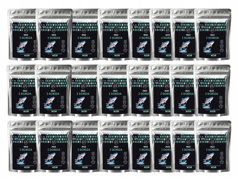 Levně krmivo pro psy Mus z tresky (light) sáček 100 g Wow!pets 24 kusů