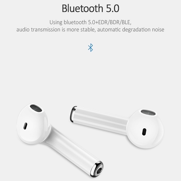 Usams Słuchawki Bluetooth 5.0 Tws LUseries bezprzewodowe biały/white BHULU0