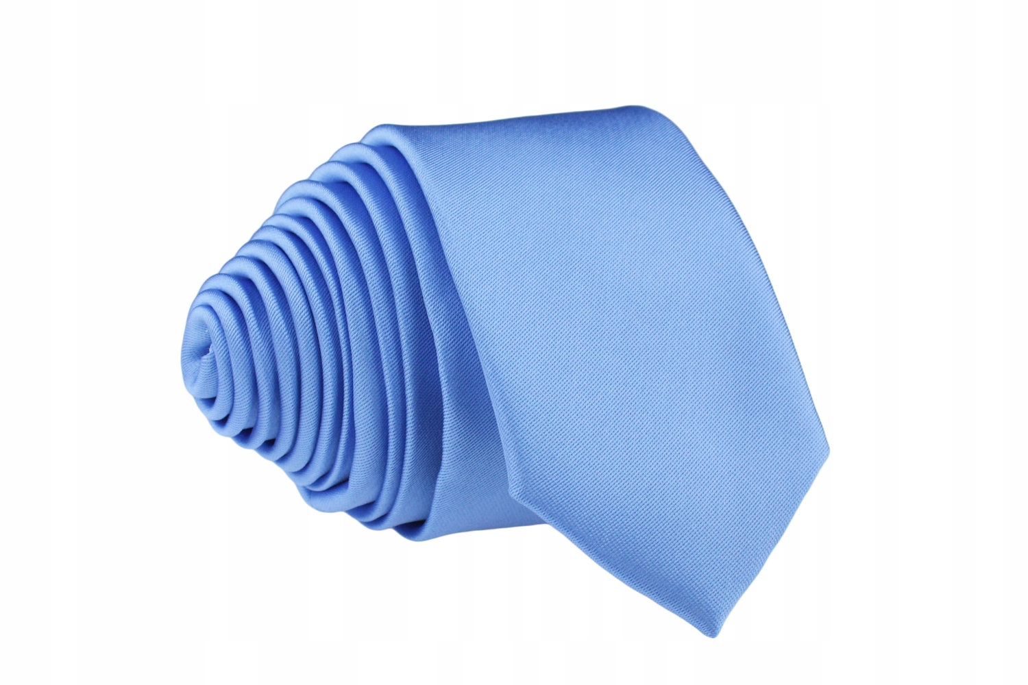 WĄSKI KRAWAT SLIM ŚLEDŹ ŚLEDZIK 5 cm - BŁĘKITNY Kolor niebieski